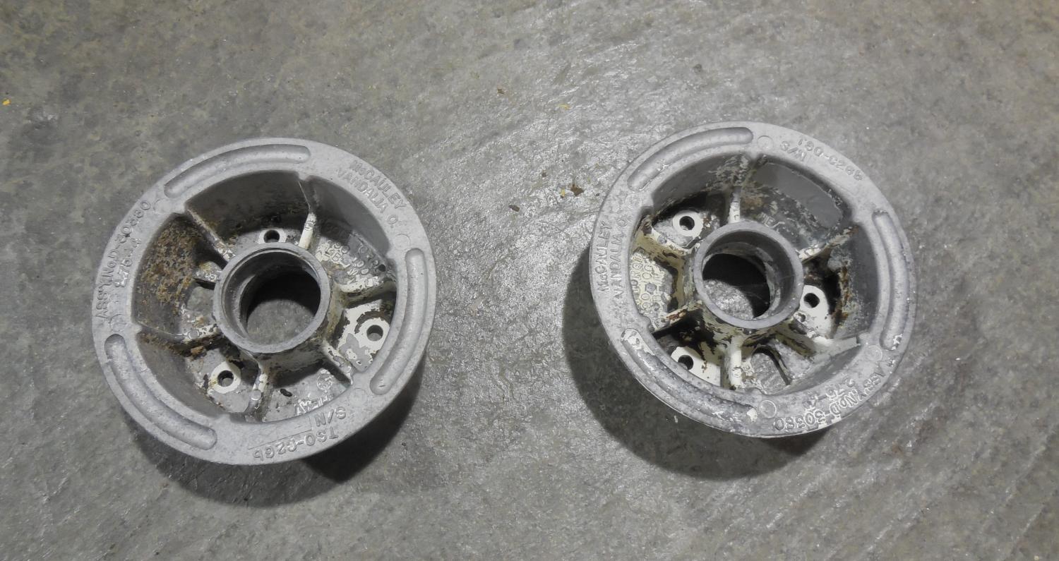 WIPLINE WHEEL RIMS FOR NOSE WHEEL, MATCHED SET